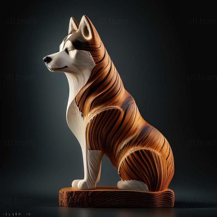 3D model Karelo Finnish husky dog (STL)